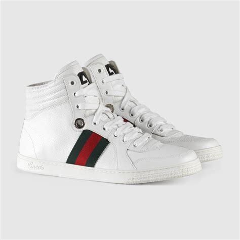 gucci women's sneaker with web|Gucci high top sneakers women's.